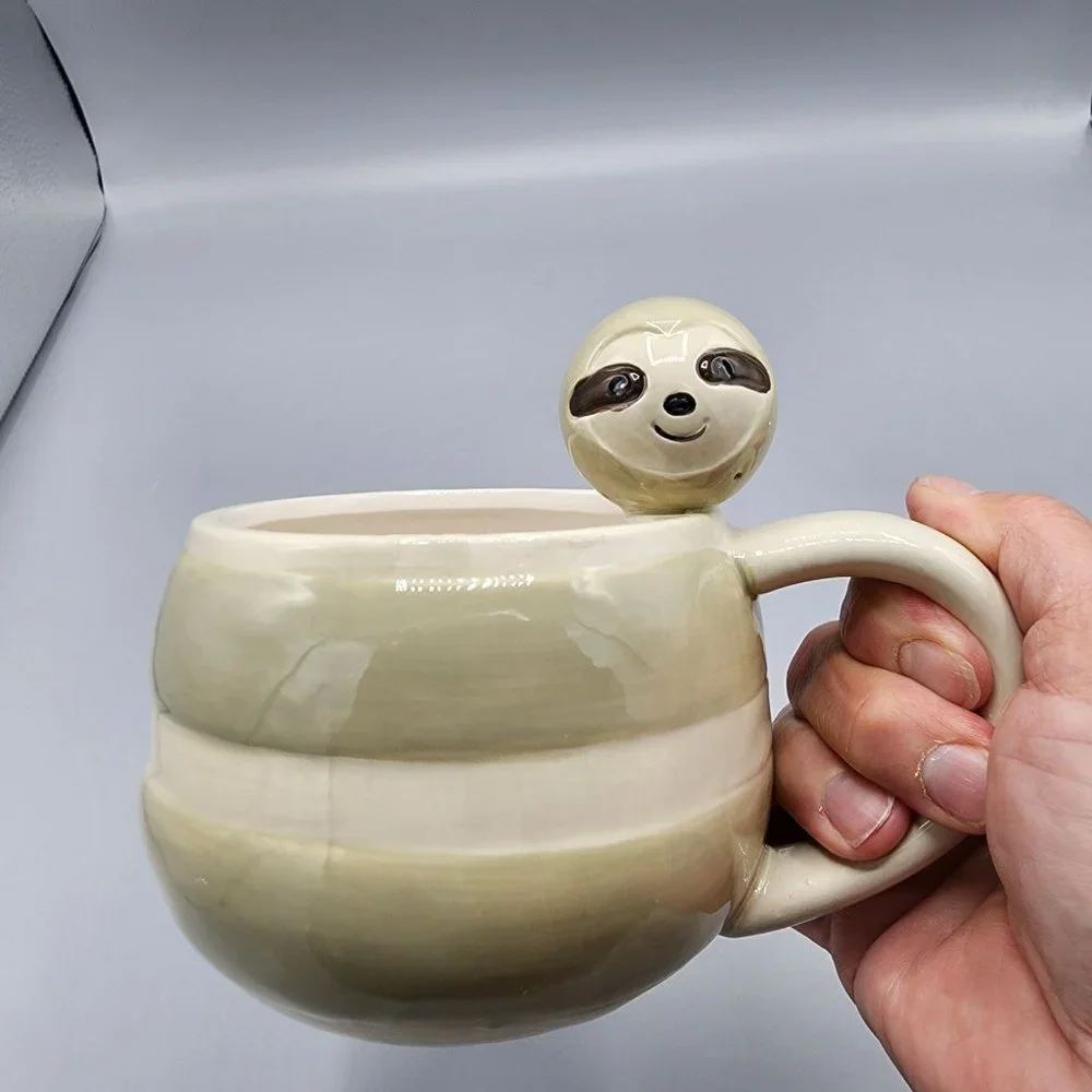 World Wildlife Fund 3D sloth ceramic coffee‎ mug 18 fl oz